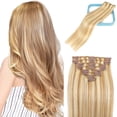 thumbnail image 1 of Extensiones de cabello humano real Lorien con clip, 18 cm, 80 g, 1 of 6