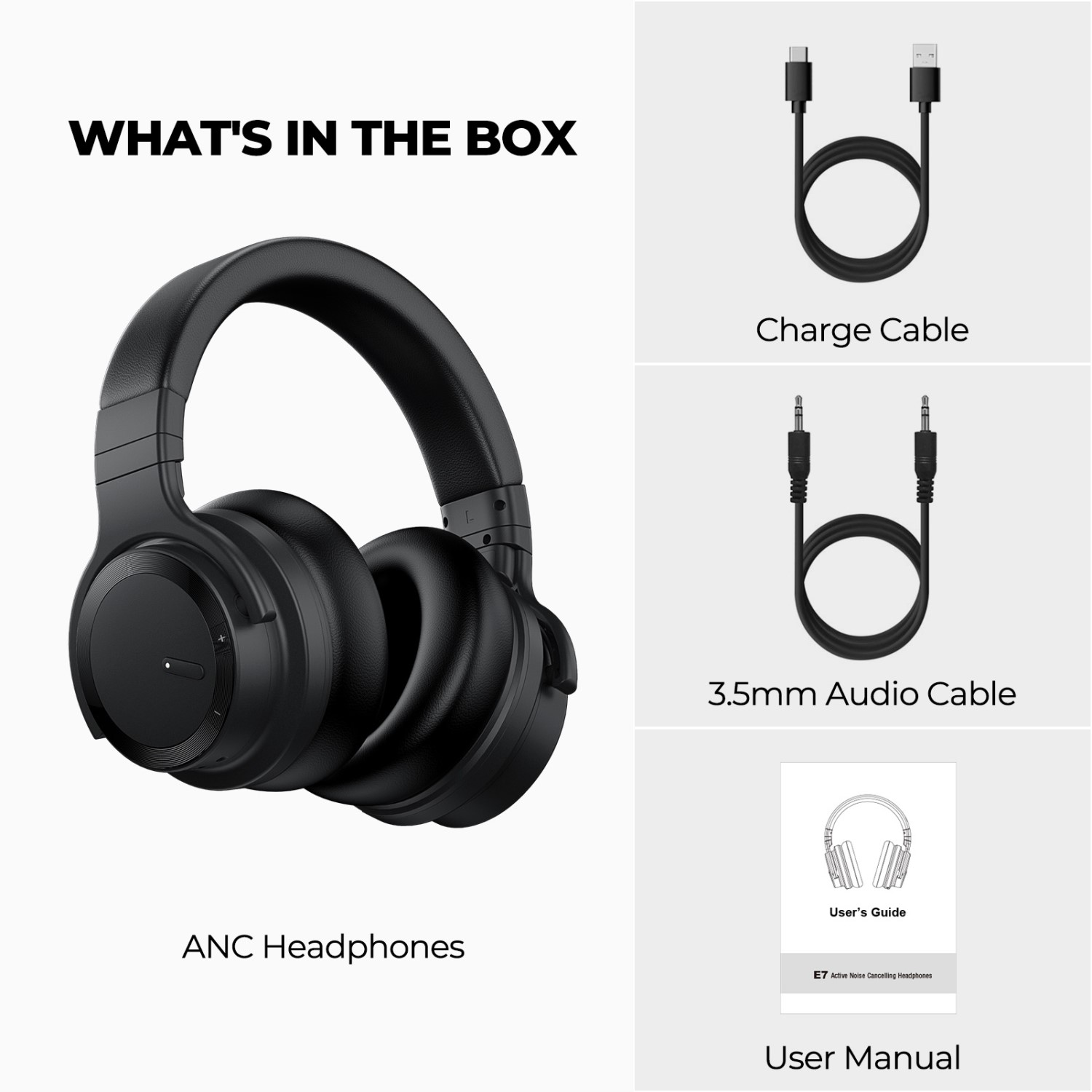 Swfoer Active Noise Cancelling Wireless Over-Ear Headphones photo 6