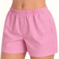 thumbnail image 2 of Just Love Womens Cotton Pajama Shorts- Sleep & Lounge Boxer PJs. (Stripe - Tonal Pinks, 2X), 2 of 8