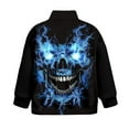 thumbnail image 5 of Uorisanigo Girls Half Zip Pullover Sweatshirt Oversized Sweatshirts Loose Blue Lightning Skull Long Sleeve Sweaters Pullover Tops Jackets Fall Trendy Winter Clothes Athletic Top Size 11-12, 5 of 7