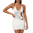 thumbnail image 1 of Vestidos informales para mujer - Tejido calado - Prenda versátil para el verano, ideal para combinar con sandalias y cárdigans, 1 of 5