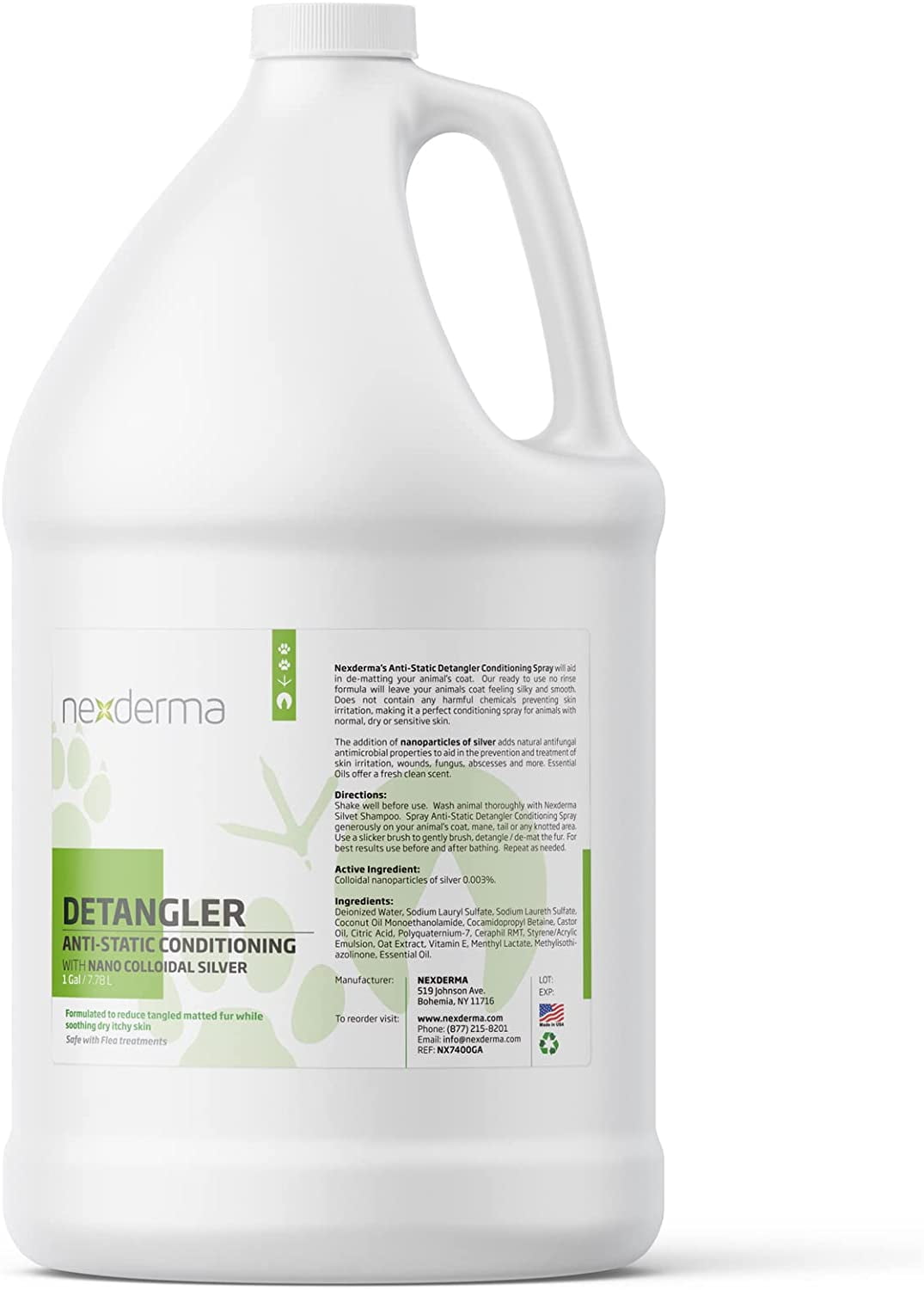 NEXDERMA AntiStatic Pet Detangler Conditioning Spray Safe for Dogs