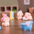 thumbnail image 4 of Beauty Makeup Piggy Miniature Figurine Desktop Decorations for Car Center Console and Rear View Mirrored Accessories, 4 of 8