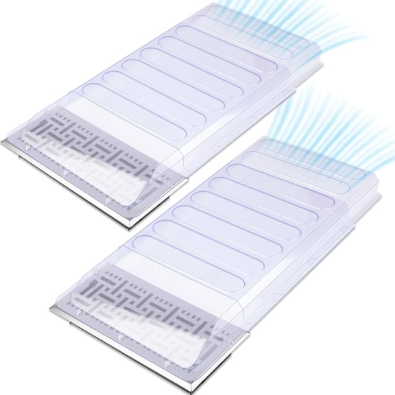 2 Pack Magnetic Air Vent Extender for Under Furniture with 5 Secured Neodymium Magnets Floor Register Extends from 17" Up to 33", Floor Vent Deflectors for Home Floor