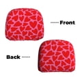 thumbnail image 6 of Kdxio Love Heart Pattern Print 2 Piece Car Head Rest Covers Set Auto Front/Rear Seats Headrest Cover Universal Fit Most Cars,Sedan, SUV, 6 of 9
