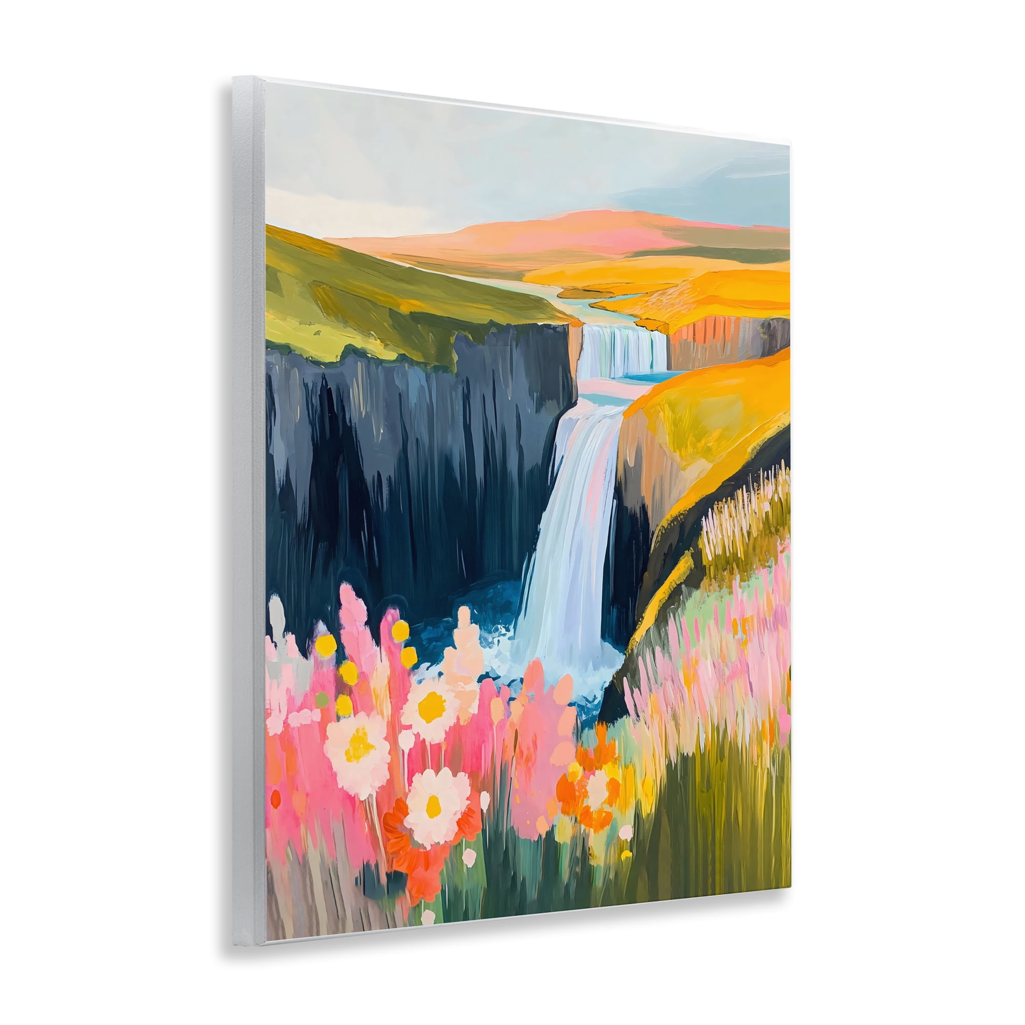 Stupell Industries Colorful Waterfall in Valley Wall Plaque Art, design by The Prints Vibe
