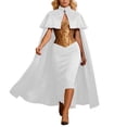 thumbnail image 2 of Court Cape Cloak Elegant Robe with Detachable Shawl Collar for Stage Performance and Everyday Wear, 2 of 4
