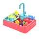 thumbnail image 2 of El fregadero de cocina rosado 19Pcs juega con los regalos educativos del agua corriente para los muchachos de las muchachas, 2 of 5