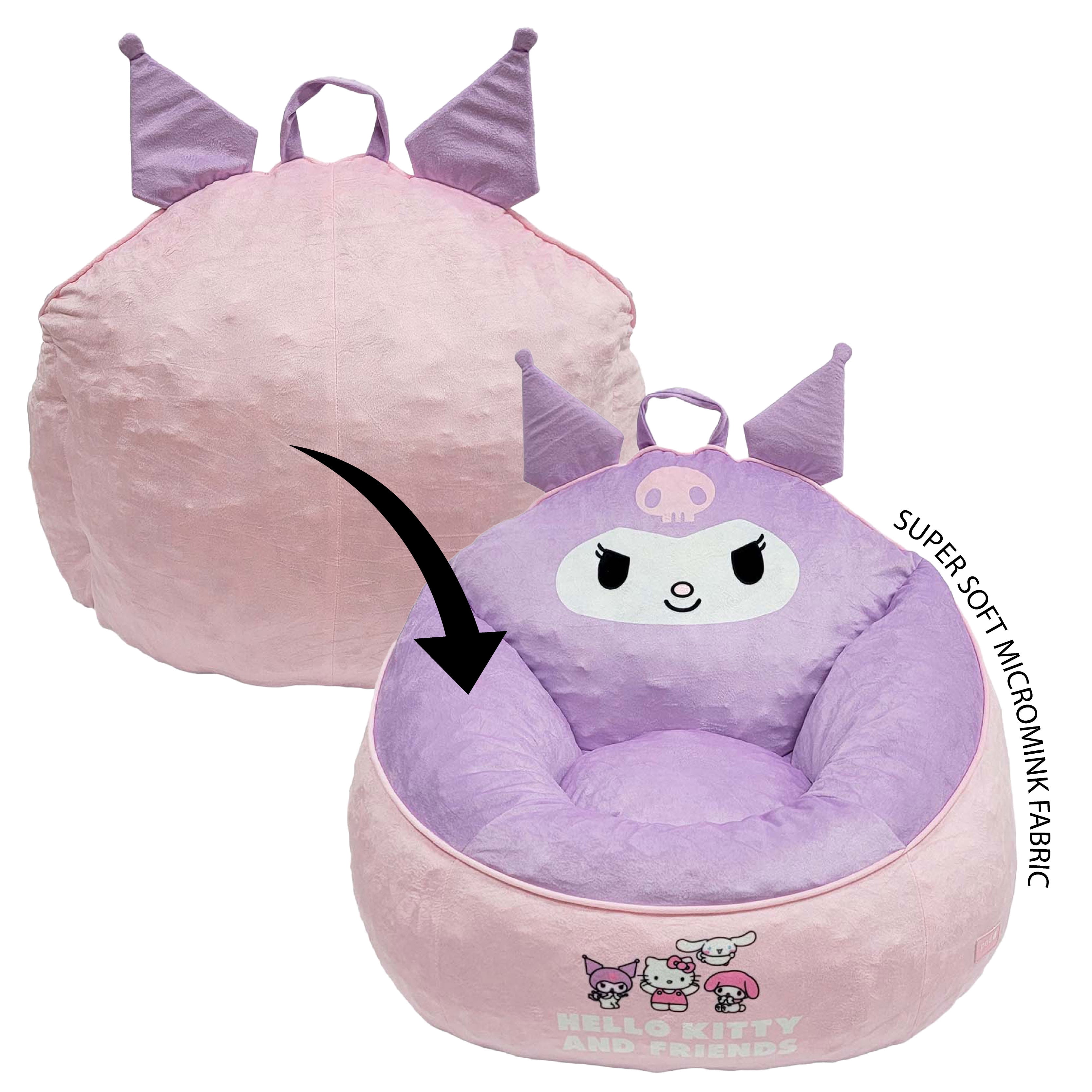 Hello Kitty Friends Kuromi Kids Compressed Foam Bean Bag Chair