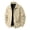 Beige #017, variant on Men's Corduroy Jacket Fall Casual Button Down Jacket with Notched Collar & Side Pockets Relaxed Fit Outerwear S