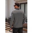 thumbnail image 3 of COOFANDY Long Sleeve Rugby Polo Shirts for Men, Sports Striped Regular Moisture Wicking Dry Fit Golf Shirt, Sizes S-2XL, 3 of 8