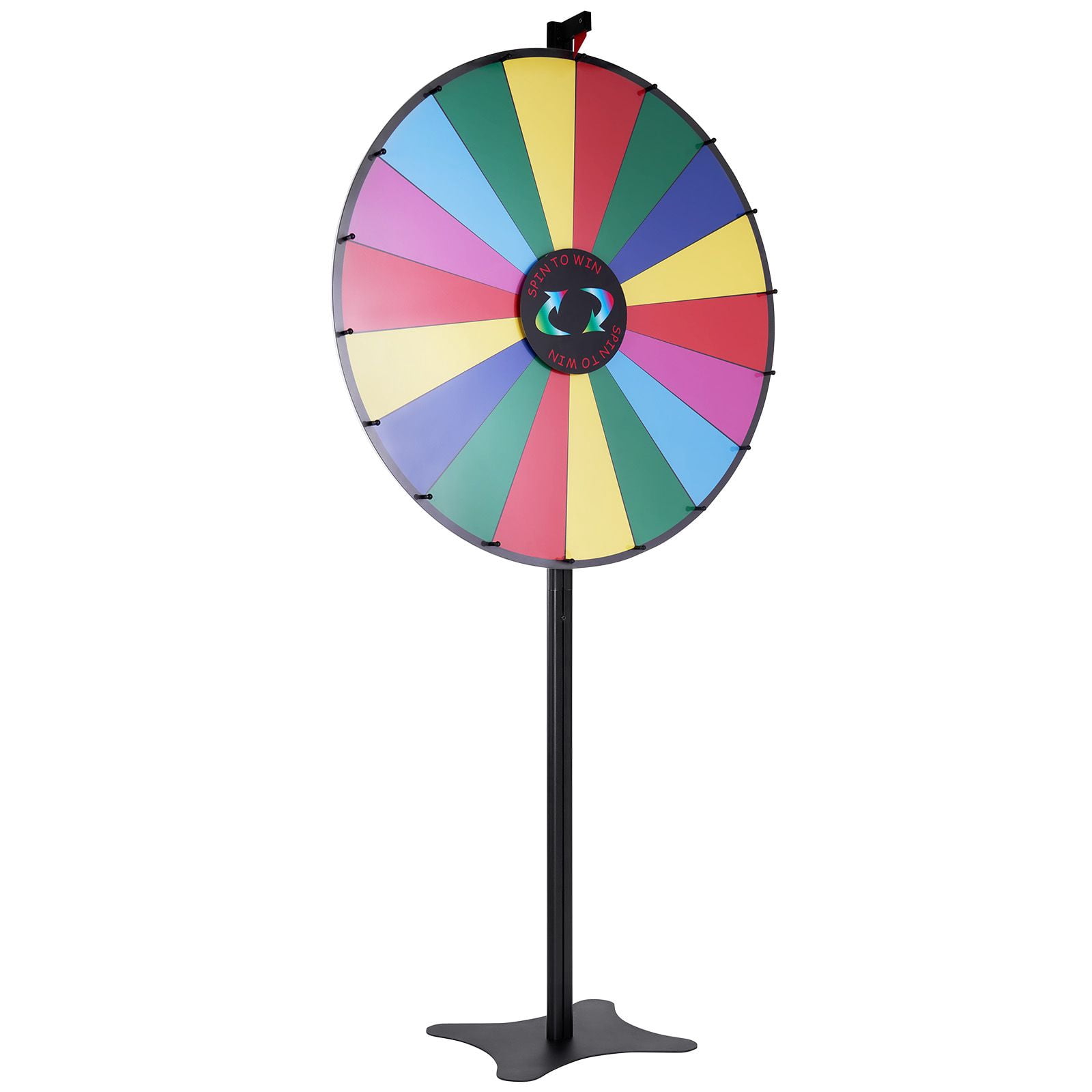 36 inch Prize Wheel 18 Slots with Dry Erase & 2 Markers, Tabletop or Floor Standing for Party Trade Show
