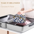 thumbnail image 3 of FORMRS Makeup Bag Travel Cosmetic Organizer for Women Fold Flat Zipper Pouch with Handle, Retro Daisy Pattern, 3 of 8