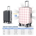 thumbnail image 4 of Gukieu Pink Checkboard Print Suitcase Protective Cover, Elastic Zipper Buckle Suitcase Protective Cover, Suitable for Travel, Business Trip-X-Large, 4 of 7