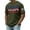 Army Green, variant on 4th of July Men's T-Shirt American Flag Patriotic Tee Independence Day Short Sleeve Tee Top