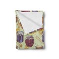 thumbnail image 2 of Sketch Soft Flannel Fleece Throw Blanket, Composition of Cinnamon Flowers Orange Slices Tea Bags Jars and Cups, Cozy Plush for Indoor and Outdoor Use, 50" x 60", Pastel Green Multicolor, by Ambesonne, 2 of 5