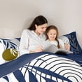 thumbnail image 5 of Homewish Botanical Plants Leaves Bedding Comforter Set 2pcs for Female Men Women,Retro Vintage Aesthetic Twin Comforter Sets Microfiber,Mid Century Stripes Breathable Bedding Set, 5 of 8
