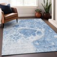 thumbnail image 5 of HomeRoots 656060 5 x 8 ft. Sky Blue & Ivory Abstract Transitional Washable Machine Made Rectangle Area Rug with UV Protection, 5 of 5