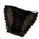 thumbnail image 1 of Ropa Interior Bikini Elástica Gibobby para Mujer Logo Personalizado Tangas a Rayas Cintura Tanga Algodón Negro M, 1 of 4