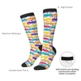 thumbnail image 4 of Gaeub Colorful Car Printed Design Socks Stretchy High Tube Socks for Men Women Teens , Softball Soccer Socks for Hiking, Sport, 4 of 6
