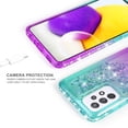 thumbnail image 5 of Compatible for Samsung Galaxy A72 5G Case, with Tempered Glass Screen Protector SOGA Diamond Liquid Quicksand Cover Cute Girl Women Phone Case - Teal / Purple, 5 of 5