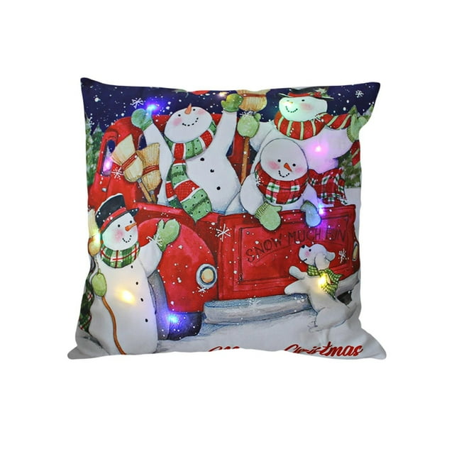 Cubiertas de Almohada de Navidad 45 * 45 * 1 cm / 17.72 * 17.72 * 0.39 en Cubiertas de Almohada de Vacaciones para Sofá Y Decoración Del Hogar