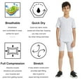 thumbnail image 5 of LANBAOSI 2 Pack Boys Athletic Cool Dry Compression Short Sleeve T Shirts Size 7, 5 of 7