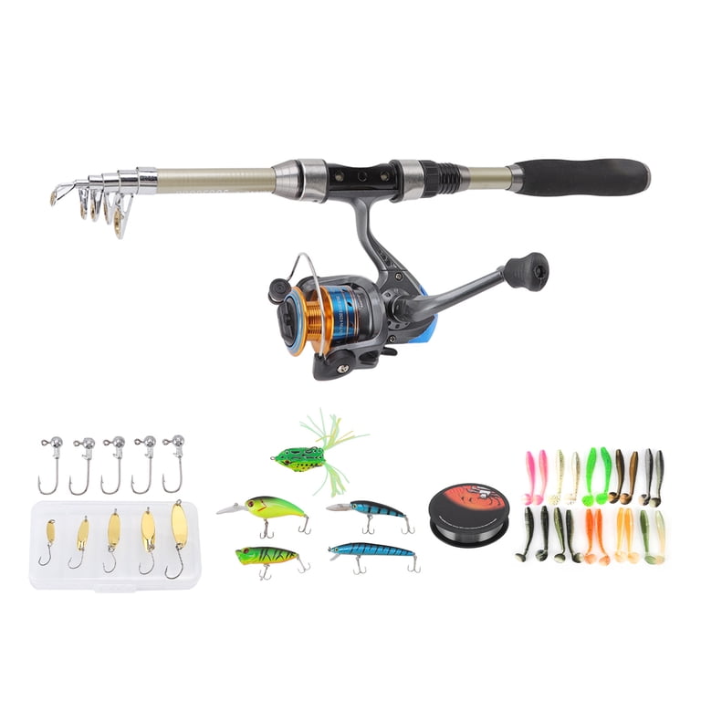 9 foot collapsible fishing pole Rod, 6.9ft 2Pcs Telescopic Fishing Rods Set, Carbon Fiber Fishing Pole, 2PCS Spinning Rod and Reel Combo with Carrier Bag Freshwater Fishing Rod and Reel Combos Kits Fishing Gear The ultimate fishing set up to keep you in the action no matter what freshwater you find PLUSINNO Eagle Hunting Telescopic