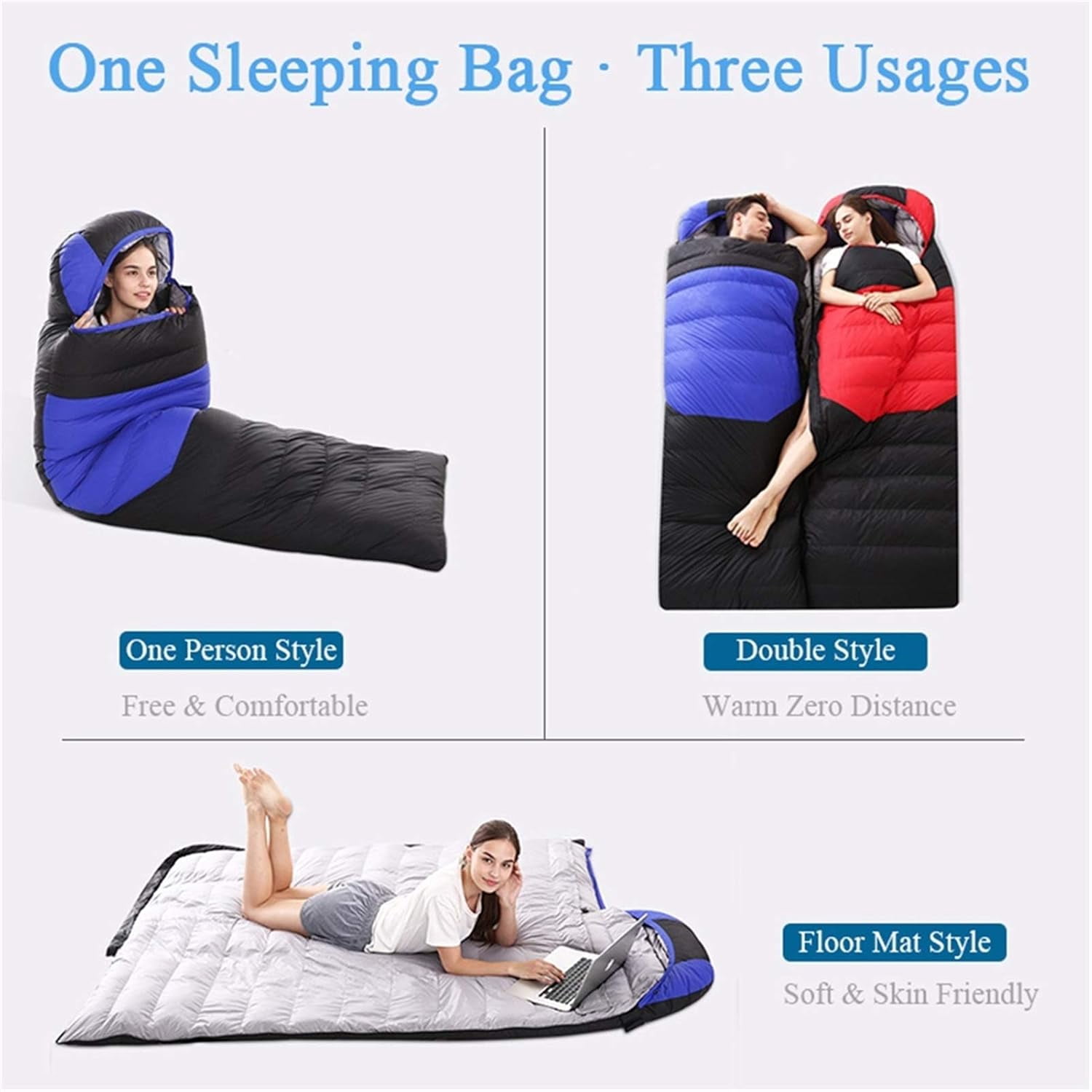 1.5kg/1.7kg Ultralight Adult Envelope Sleeping Bag Outdoor Camping Duck Down Autumn Sleeping Bag Sleeping Bag 210 * 80cm