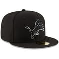 thumbnail image 3 of Men's New Era Black Detroit Lions B-Dub 59FIFTY Fitted Hat, 3 of 5