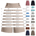thumbnail image 6 of Only Moment Womens Lightweight Shorts Bamboo Nodes Cotton Hiking Cargo Bermuda Shorts Lightweight Knee Length Capris for Summer Travel Fishing Biker Shorts Black,XL, 6 of 7