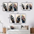 thumbnail image 4 of Designart "Deep Blue Calla Lilies in Bouquet IV" Floral & Botanical Framed Wall Art Set Of 3 - Blue Calla Lily Frame Gallery Wall Set For Home Decor, 4 of 6