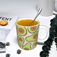 thumbnail image 5 of Yiaed Cute Avocado Print Ceramics Coffee,Large Handle Design,Extra Large Tea and Coffee Cup for Office and Home Mugs, 5 of 6