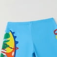 thumbnail image 7 of Gyratedream Toddler Boys 3 Pieces Swimsuit Set Dinosaur Bathing Suit Short Sleeve Rashguard with Hat UPF 50+, 7 of 7