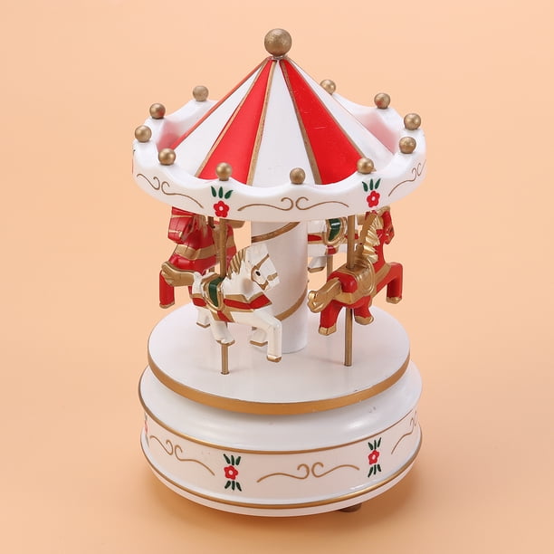 MINGZE Boîte à Musique en carrousel, boîte à Musique Vintage Exquis Artisanat Anniversaire Cadeaux de Noël Home Decor Cadeau pour Filles Enfants (Flower-Pink MINGZE Boîte à Musique en carrousel, boîte à Musique Vintage Exquis Artisanat Anniversaire Cadeaux de Noël Home Decor Cadeau pour Filles Enfants (Flower-Pink