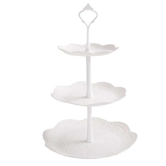 European-Style 3 Layers Fruit Plate Dried Fruit Plate Dessert Tray Afternoon Tea Dessert Tray Dessert Table Cake Stand