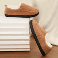 thumbnail image 4 of BERANMEY Women's Comfy Soft Curly Full Slippers Memory Foam Lightweight House Slippers For Women and Men Cozy Warm House Shoes with Polar Fleece Lining, 4 of 7