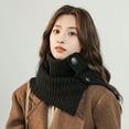 thumbnail image 5 of Fashionable Neck Scarf with Button Closure for Warmth And Styles Cold Weather Outdoor Activity Neck Gaiter Knitted Scarf, 5 of 9