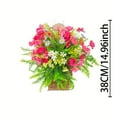 thumbnail image 2 of Cesta de corona de puerta de flores de primavera y verano - guirnalda artificial para decoración del hogar, bodas y uso festivo - Plástico duradero, letrero de bienvenida para interiores / exteriores, 2 of 4