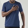 thumbnail image 3 of Vedolay Tops Mens Teenagers Youth Short Sleeve Crewneck T-Shirt Tee Shirt,Dark Blue XL, 3 of 5