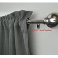thumbnail image 3 of Aiking 30 inch Tiers Window Treatment - 2-Panels Brushed Rod Pocket Kitchen Curtain Tiers for Small Window / Kitchen / Event Designs, ( 28 by 30 inch/each, Steel Gray ), 3 of 4