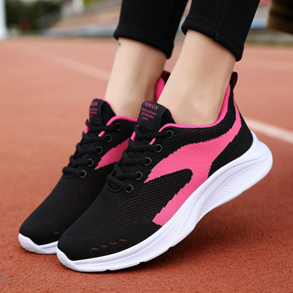CAICJ98 Womens Sneakers Women’s Canvas Shoes Low Top Fashion Sneakers Slip on Walking Shoe,Hot Pink