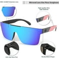 thumbnail image 6 of FEISEDY Men Sunglasses Polarized Oversized Square Flat Top Cycling Running Fishing Golf Hiking Sports B2990, 6 of 16