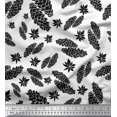 thumbnail image 1 of Soimoi White Crepe Silk Fabric Star Anise & Fruits Print Fabric by Yard 42 Inch Wide, 1 of 1