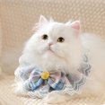 thumbnail image 4 of Cute Bowtie Cat Saliva Towel Lace Plaid Dress Up Accesorios para perros pequeños Gatos Hugtrwg Para estrenar, 4 of 8