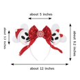 thumbnail image 3 of New Disney Christmas Mouse Ears Headband, 5‘’, Sequins/Bow Hairbands for Girls, 3 of 70