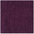 thumbnail image 2 of SAFAVIEH California Plush Solid Shag Area Rug, Purple, 4' x 4' Square - Modern Design, Purple, Non-Shedding & Easy Cleaning, Ultra Plush Thick Pile, Ideal for Living Room, Bedroom, 2 of 12