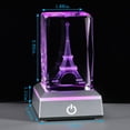 thumbnail image 4 of Lámpara LED Movdyka con forma de torre Eiffel de cristal 3D, 8 cm, 4 of 7