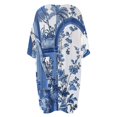 thumbnail image 5 of Blue Chinoiserie Toile Pattern Sleepshirts For Sleeping Travels Loose Sleepdress Pajama Dress Soft Nightdress Sleepwear, 5 of 7
