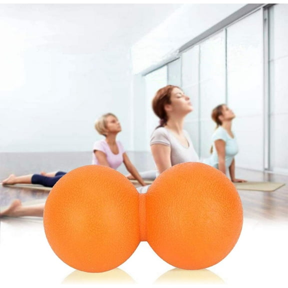 Peanut Massage Ball | Deep Tissue Peanut Massage Tool for Neck, Upper Back, Thoracic Spine, Psoas, Quads and Hamstring Self Myofascial Release, Massage and Mobility (Orange)